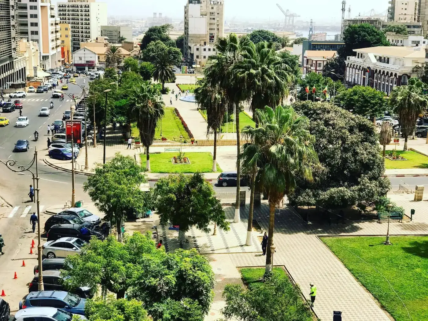 Senegal sunny city view